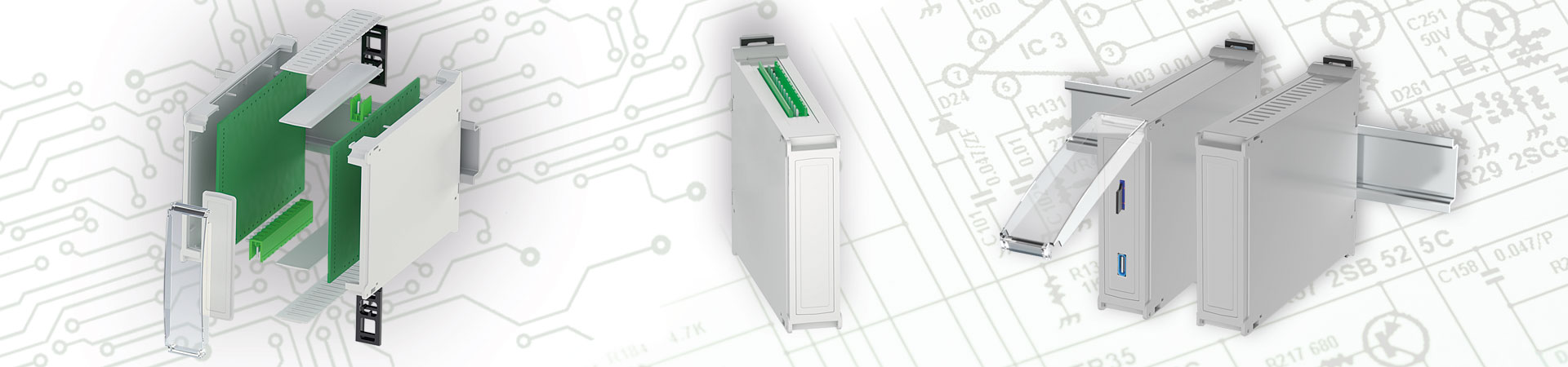 New RAILTEC BP, M22 DIN rail panel enclosures