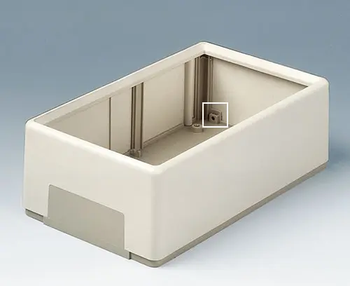 If the case is wall mounted, the frame can be screwed to the base from the side (type A)