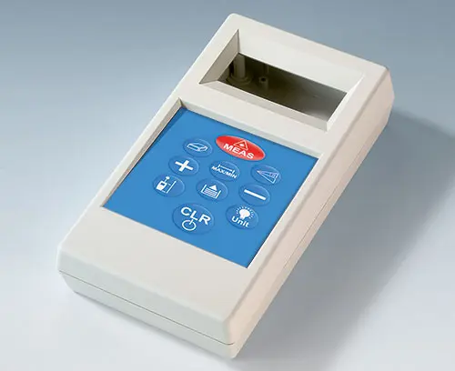 Recessed area for operating controls