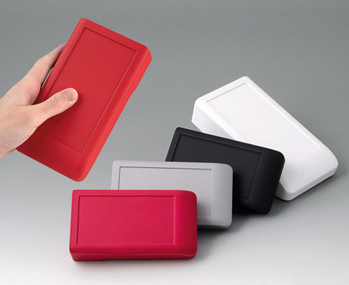 Handheld enclosures with Soft-Touch lacquer