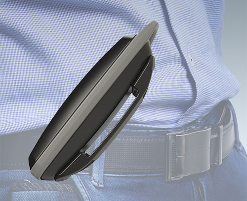 Easy to wear, e.g. on a belt, belt strap or lanyard