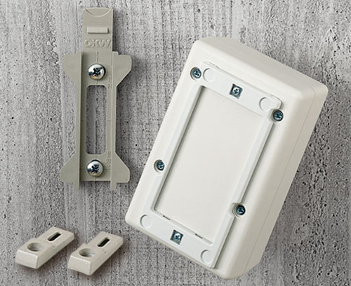 wall suspension elements for enclosures