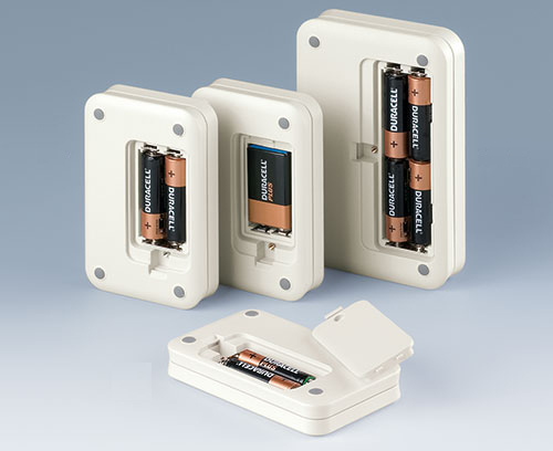 Enclosures with battery comaprtments
