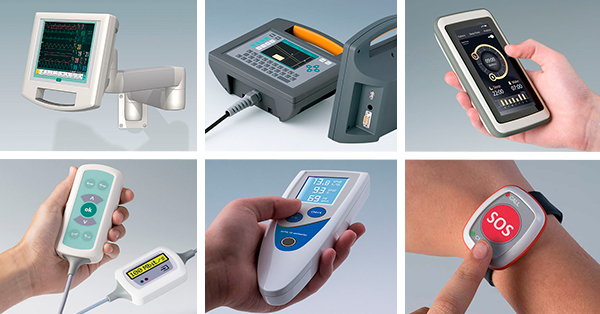 Enclosures for handheld and wearable medical electronics