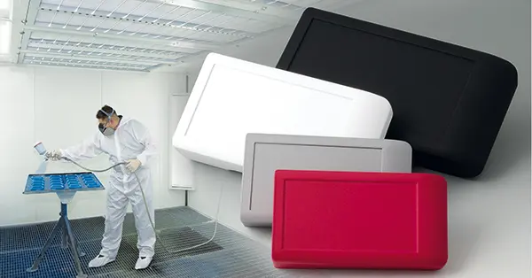 Soft-touch lacquering of enclosures and knobs