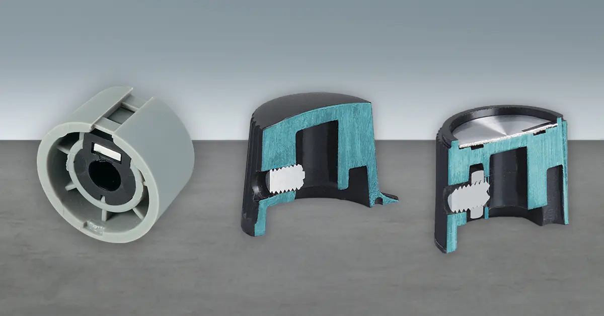 Lateral screw fixing knobs