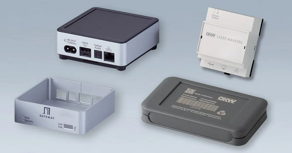 Laser marking on various types of plastic and aluminium enclosures