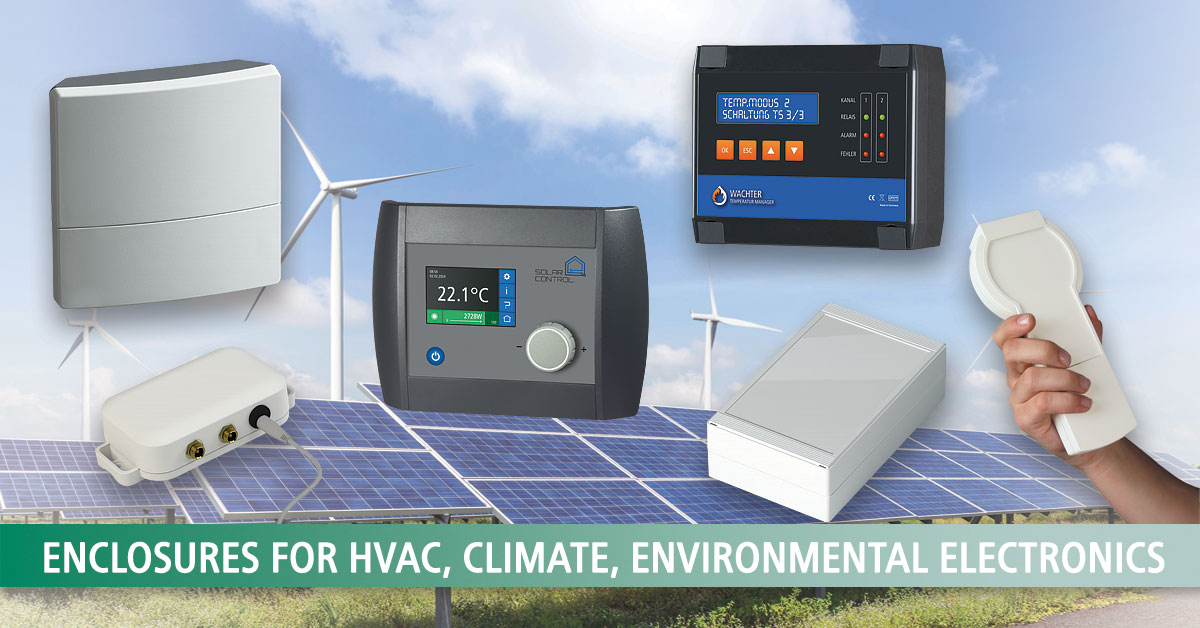 Enclosures for HVAC and environmental electronics