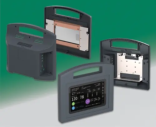 Custom metal brackets and mounting plates for plastic enclosures