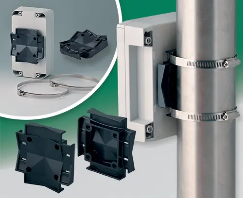 Universal enclosure pole mounting bracket 